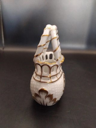 Cesta Herend Porcelana Dorada