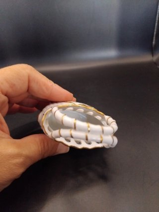 Cesta Herend Porcelana Dorada