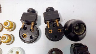 Material eléctrico antiguo porcelana baquelita