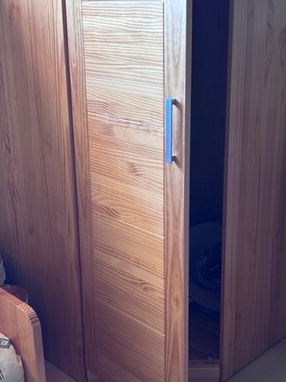 Dormitorio juvenil pino y verde