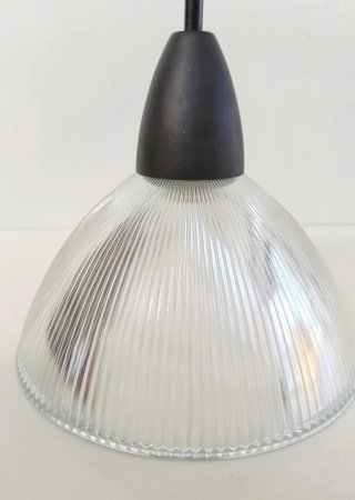 Lámpara colgante industrial cristal metal