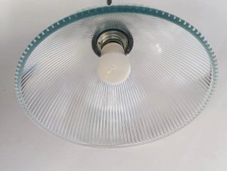 Lámpara colgante industrial cristal metal
