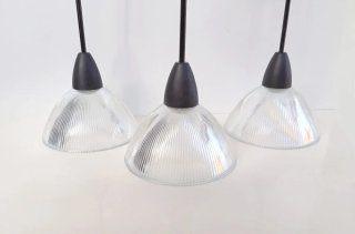 Lámpara colgante industrial cristal metal