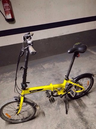 Bicicleta Plegable Amarilla