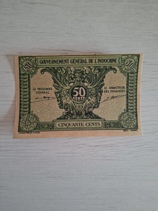 Biglietto da 50 Centesimi dell'Indocina Francese