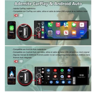 Radio Coche Junsun 1 DIN CarPlay Android Auto
