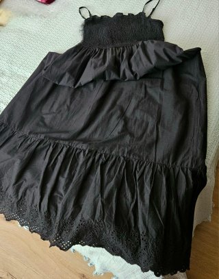 Maxivestido negro tirantes
