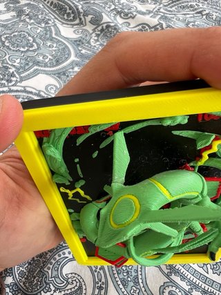 Carta Rayquaza 3D Relieve