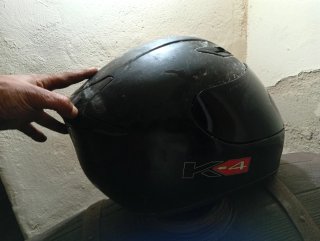 Casco de moto AGV negro