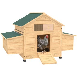 Gallinero Madera Exterior con 2 Nidos