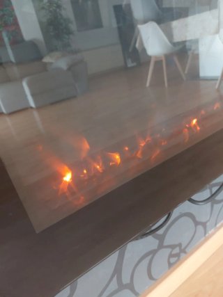 Chimenea Eléctrica Decorativa Negro/Naranja
