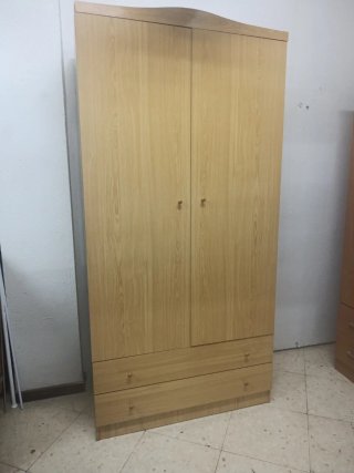 Armario de madera 2 puertas y 2 cajones
