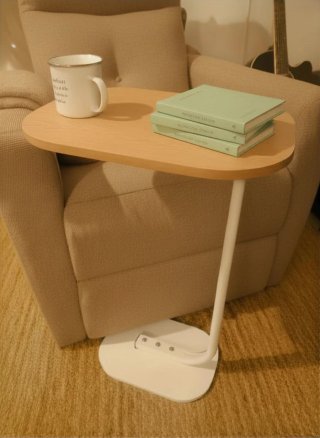 Mesa auxiliar para sofá madera clara