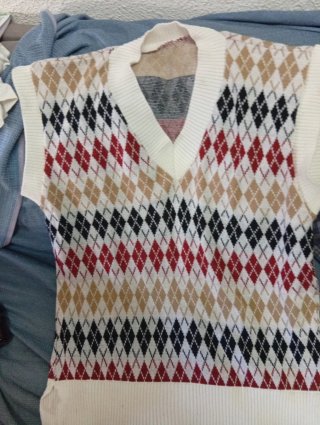 Chaleco de punto Argyle Talla Única