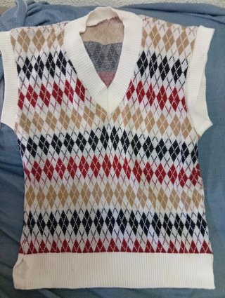 Chaleco de punto Argyle Talla Única