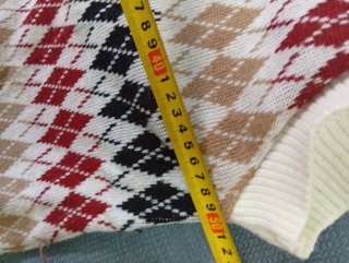 Chaleco de punto Argyle Talla Única
