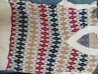 Chaleco de punto Argyle Talla Única