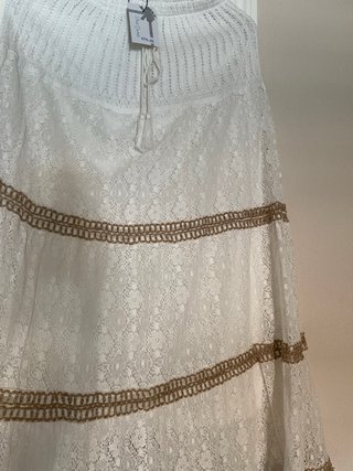 Falda larga blanca de verano