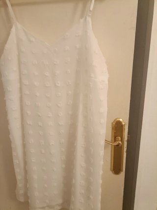 Vestido Blanco Tirantes Talla XL