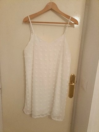 Vestido Blanco Tirantes Talla XL