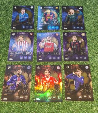 Lote de 9 cards Gladiator - Topps Match Attax