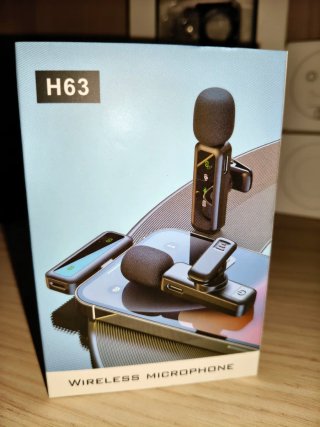 Micrófono Inalámbrico H63 Negro/Plata
