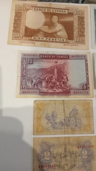 Billetes antiguos de España - Lote variado