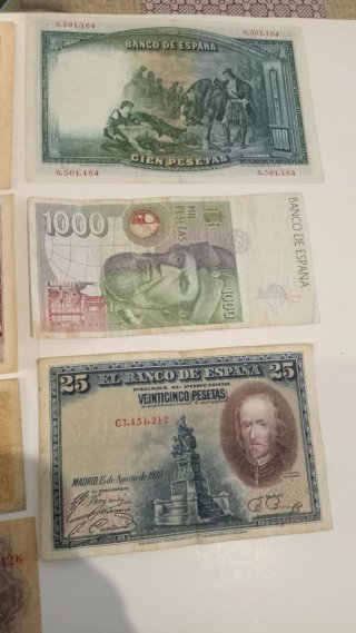Billetes antiguos de España - Lote variado
