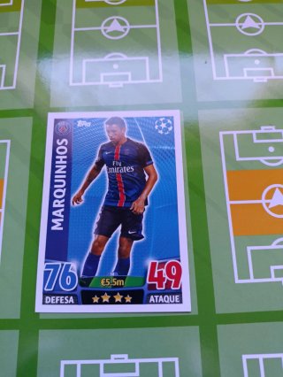 Tarjeta Marquinhos RC PSG Topps