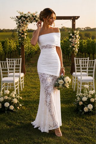 Vestido de Novia Encaje Blanco