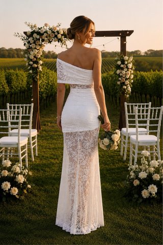 Vestido de Novia Encaje Blanco