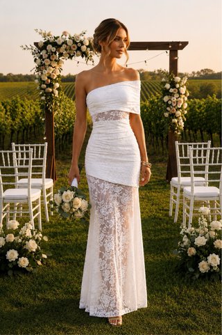 Vestido de Novia Encaje Blanco