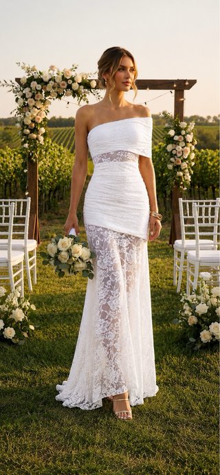 Vestido de Novia Encaje Blanco