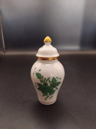 Jarrón Herend Miniatura Porcelana Verde