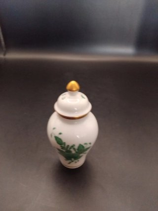 Jarrón Herend Miniatura Porcelana Verde