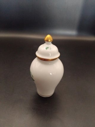 Jarrón Herend Miniatura Porcelana Verde
