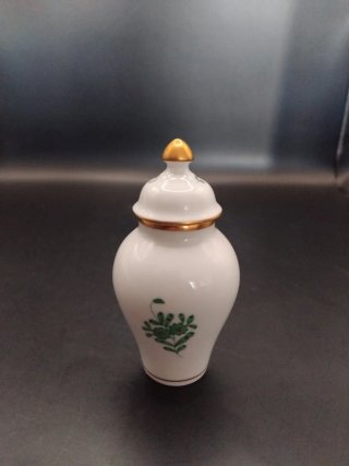Jarrón Herend Miniatura Porcelana Verde
