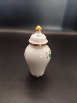Jarrón Herend Miniatura Porcelana Verde