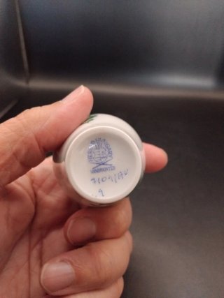 Jarrón Herend Miniatura Porcelana Verde