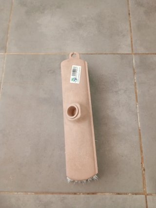 Cepillo para terraza madera y cerdas blancas