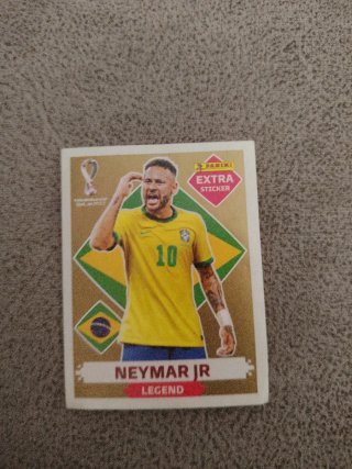 Cromo Neymar Jr Oro Mundial 2022 Panini