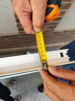 Cierre puertas aluminio blanco