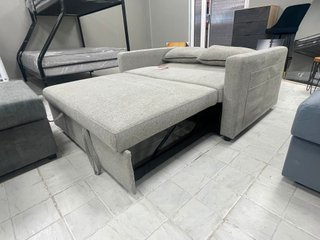 Sofá Cama 2 Plazas Tela Beige/Gris