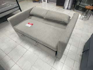 Sofá Cama 2 Plazas Tela Beige/Gris