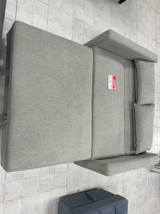 Sofá Cama 2 Plazas Tela Beige/Gris