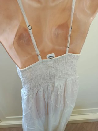 Vestido Boho Chic Dorado y Blanco