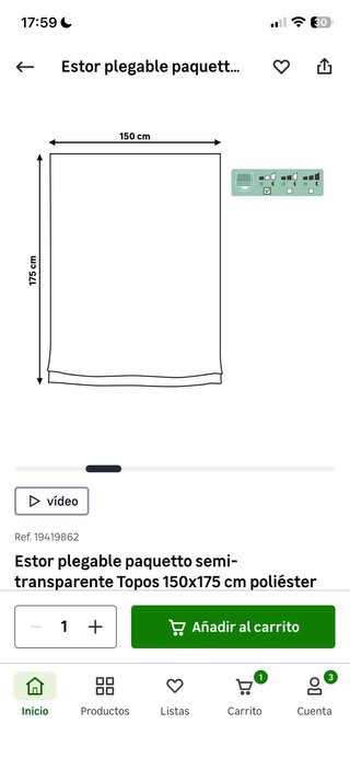 Estor Paquetto Topos Blanco 150x175