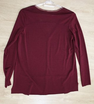 Blusa Zara Manga Larga Burdeos Talla M