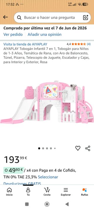 Parque infantil 7 en 1 rosa