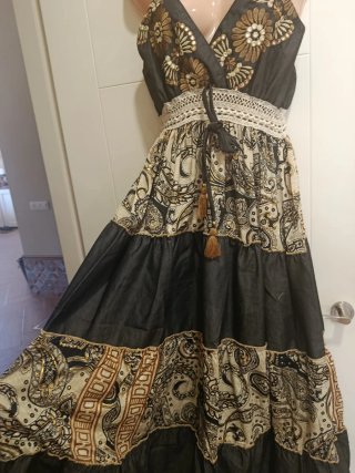 Vestido Boho Chic Bordado Talla Única